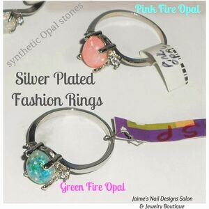 Opal Fashion Ring Silver Plated